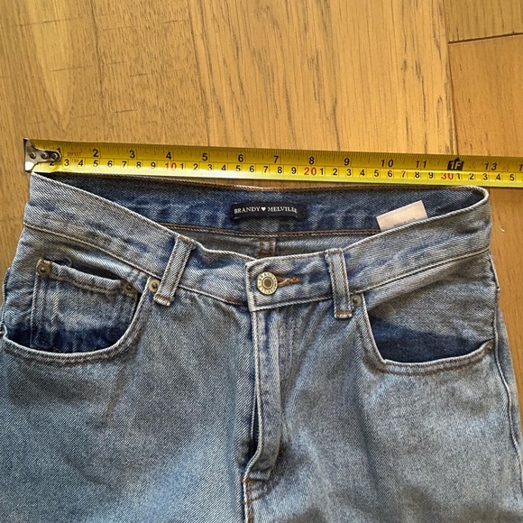 Brandy Melville Patchwork Straight Leg Jeans - Picture 6 of 8